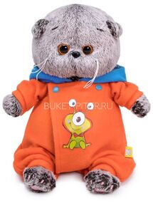 Кот Басик BABY в комбинезоне с монстриком