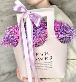 Фиолетовые и Розовые Гипсофилы в Сумочке