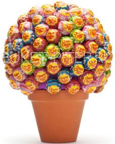 101 Chupa Chups в кашпо