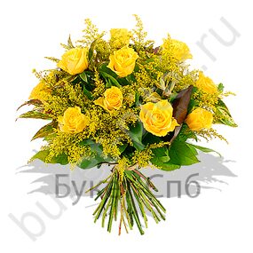 Букет из 11 роз желтых