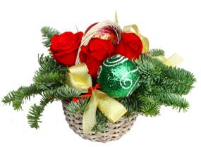 Новогодняя Корзиночка из Роз