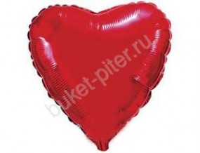 Фольгированный шарик - «Красное сердце»