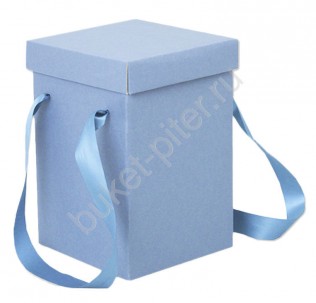 Квадратная голубая коробка