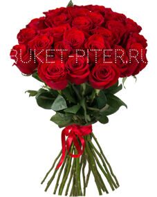 Красные Розы в Атласной Ленте