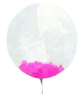 Шар Бабблс Bubbles с перьями фиолетовыми